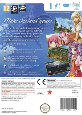 Rune Factory- Frontier box cover back